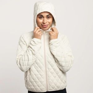 oiselle Ivory Quilted Go To Jacket